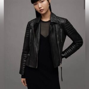 All Saints genuine leather biker jacket